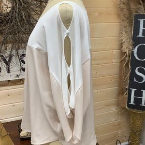 Neutral Detail Sleeve Top